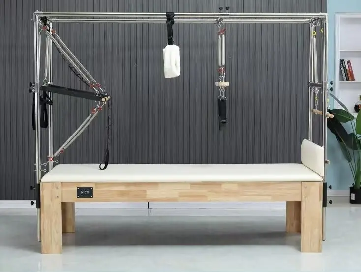 Pilates Cadillac — trapeze table builds at the SANFAN factory
